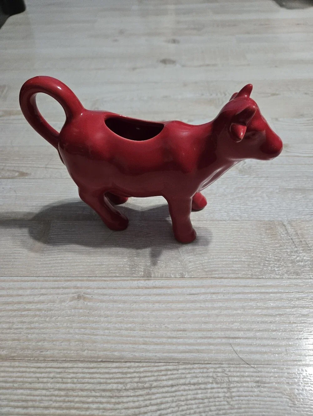Food Network Red Stoneware Cow Creamer